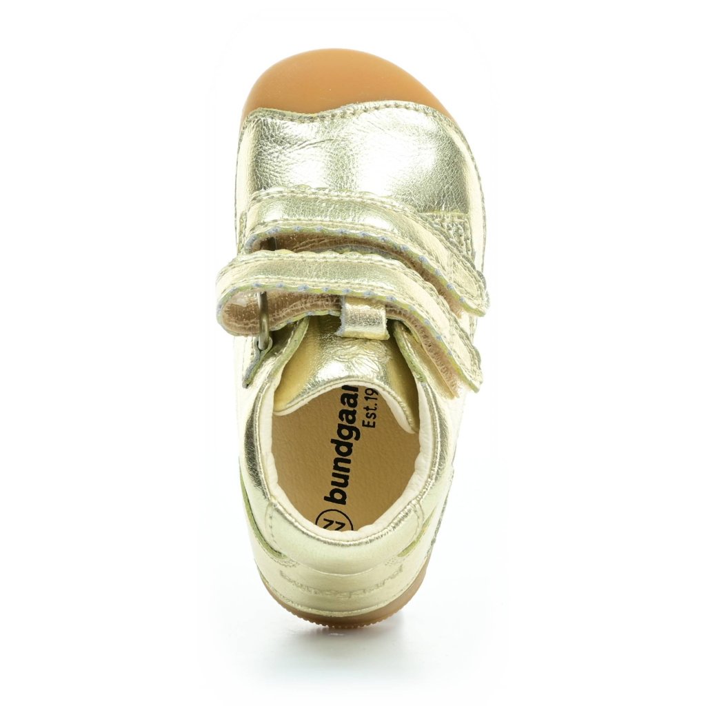 Bundgaard Petit Velcro Blondr Champagne goldene Mid Cut Barfußschuhe