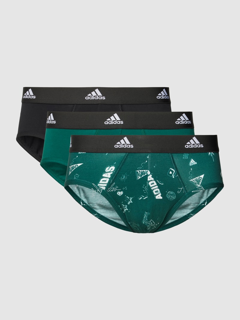 Slip mit Allover-Logo-Muster in grün