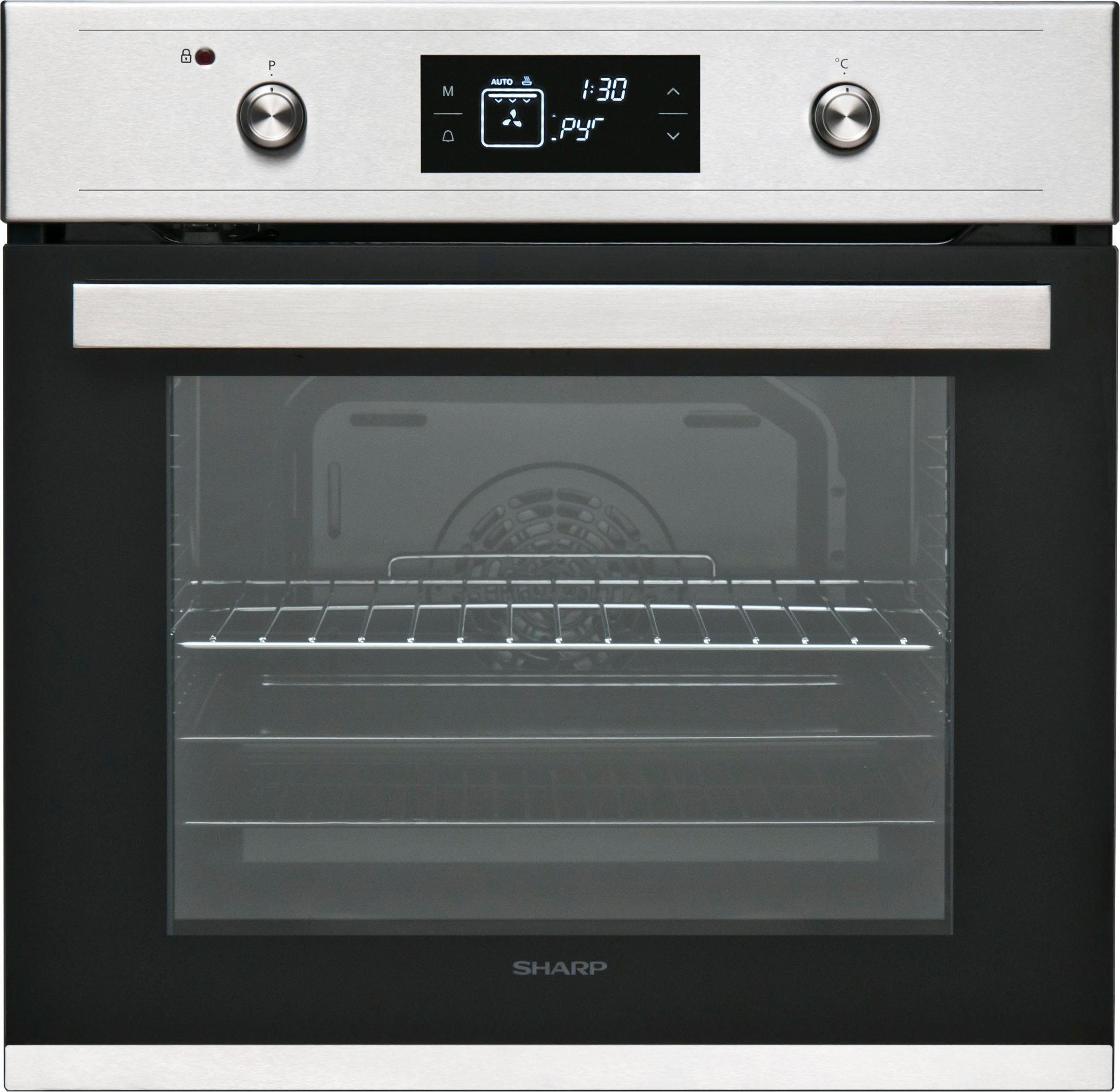 Sharp Pyrolyse Backofen K-61V28IM1-EU, Pyrolyse-Selbstreinigung