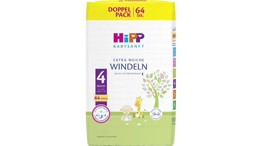 HiPP Babysanft Windeln Maxi 4 Doppelpack