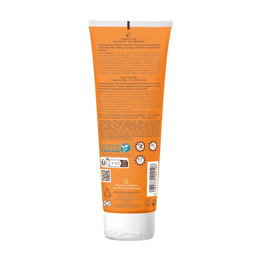 Avène SOLAIRE lait enfant 50+ 250ML Soin solaire