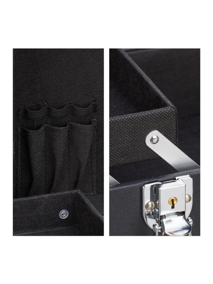 relaxdays Kosmetikkoffer in Schwarz/ Rosa günstig kaufen onesize