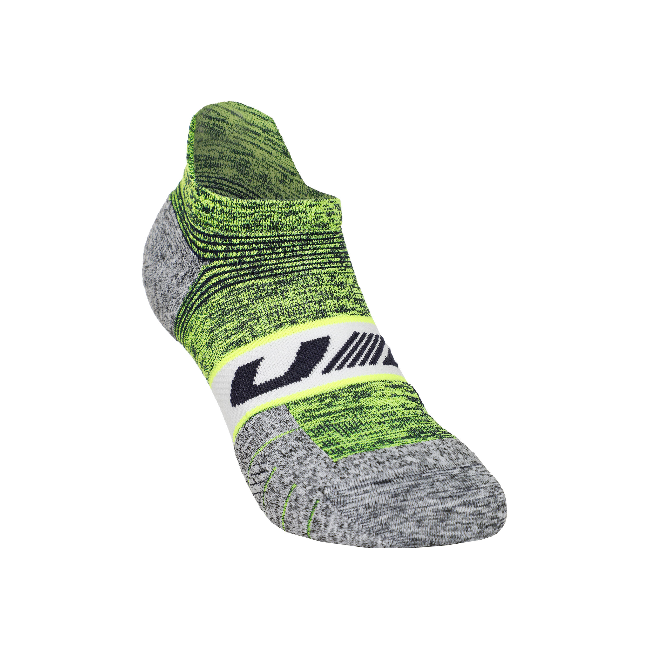 AD Run Cushion No Show Laufsocken - Neongelb, Grau