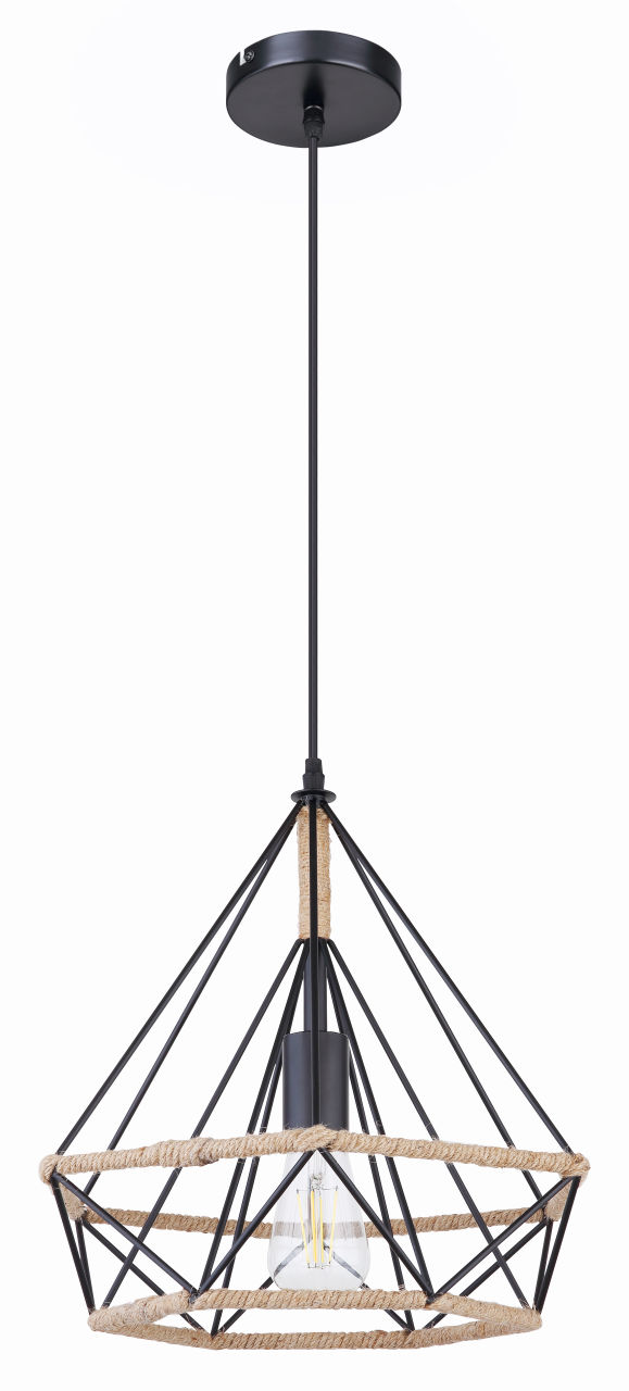 Globo Lighting - ULLEU - Hängeleuchte Metall schwarz, 1x E27