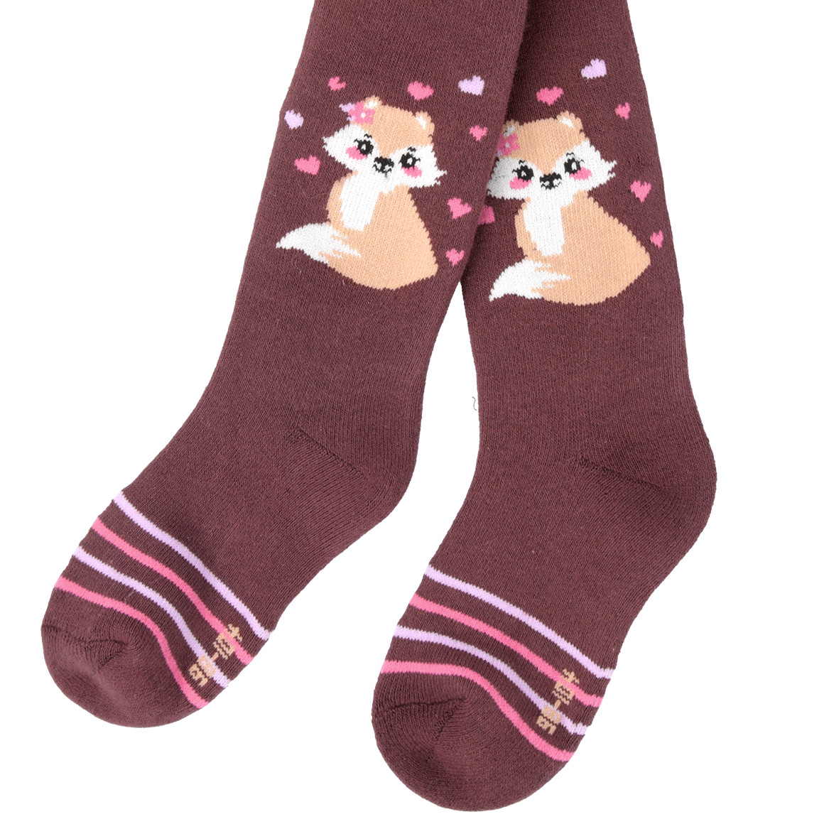 Mädchen Frottee-Strumpfhose mit Fuchs-Motiv