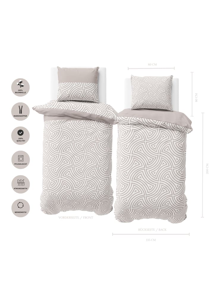 TRAUMHELDEN Bettwäsche-Set Biber/Flanell Premium 