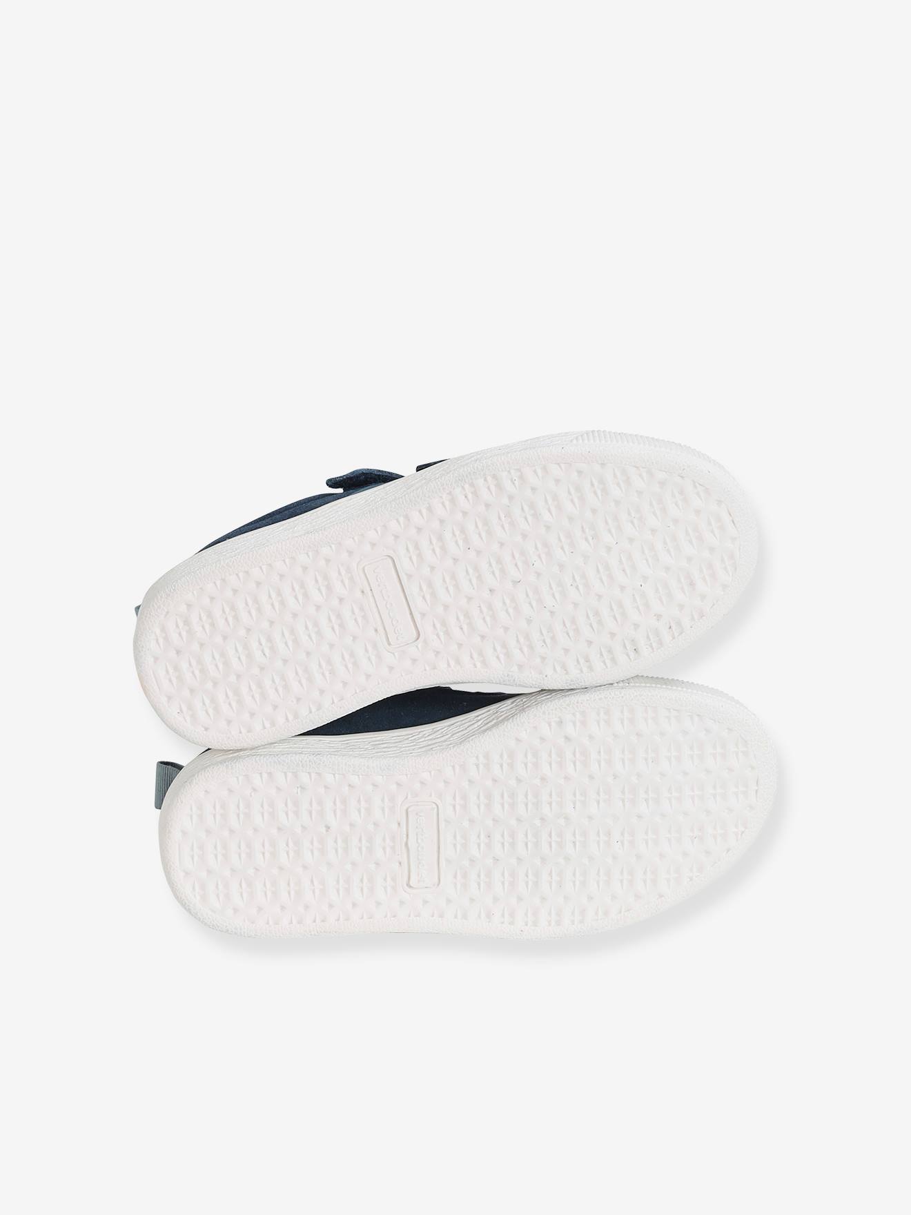 Baskets scratchées en cuir garçon marine