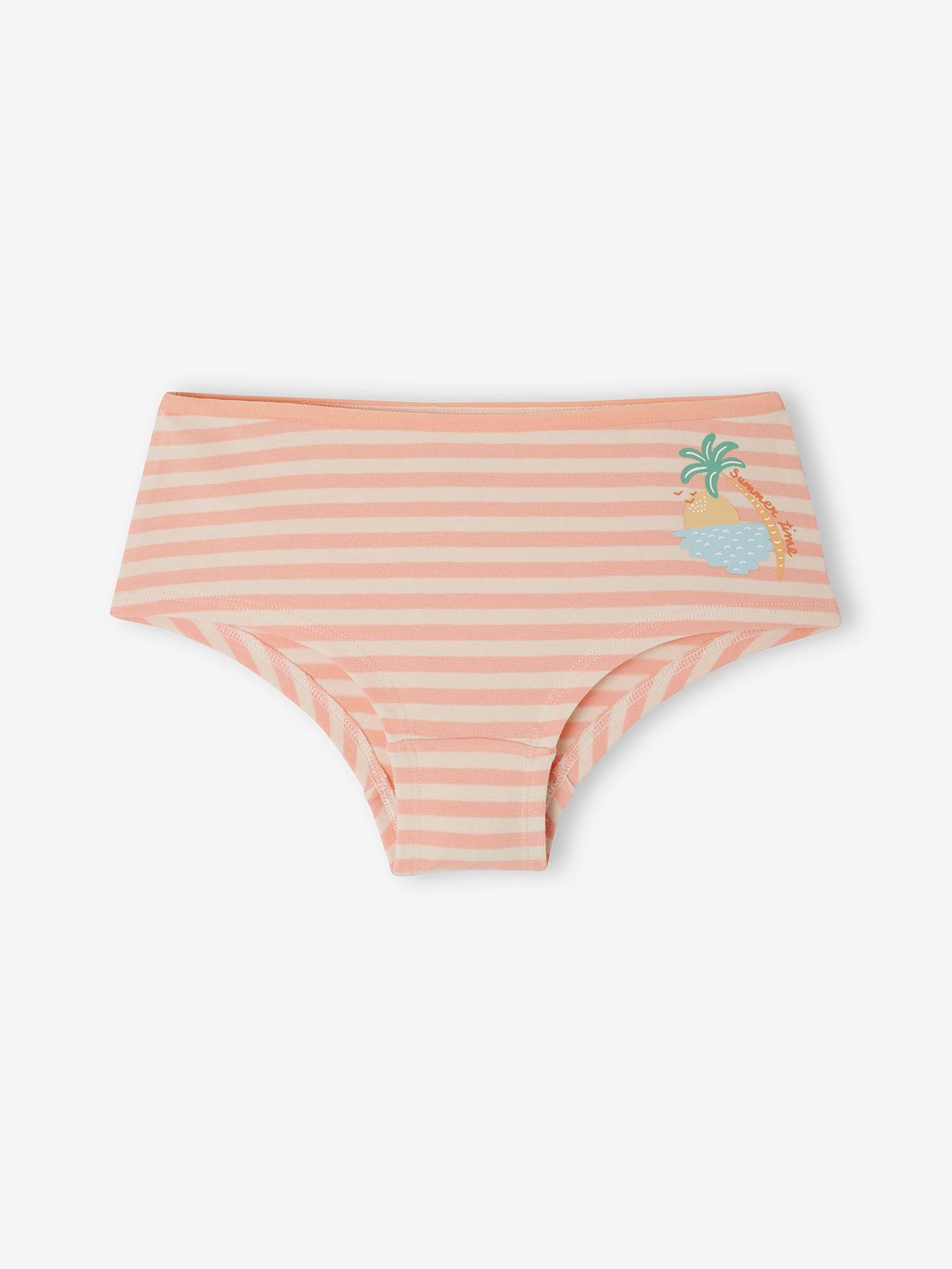 Vertbaudet 5er-Pack Mädchen Shortys mit Bio-Baumwolle - pfirsich
