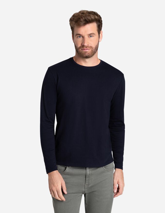 Langarmshirt - Rundhals-Ausschnitt