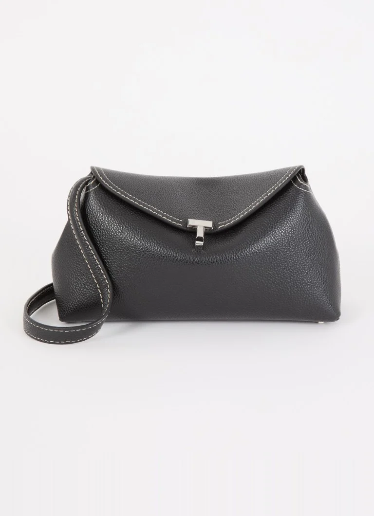 TOTEME T-Lock Lederclutch mit abnehmbarem Schulterriemen