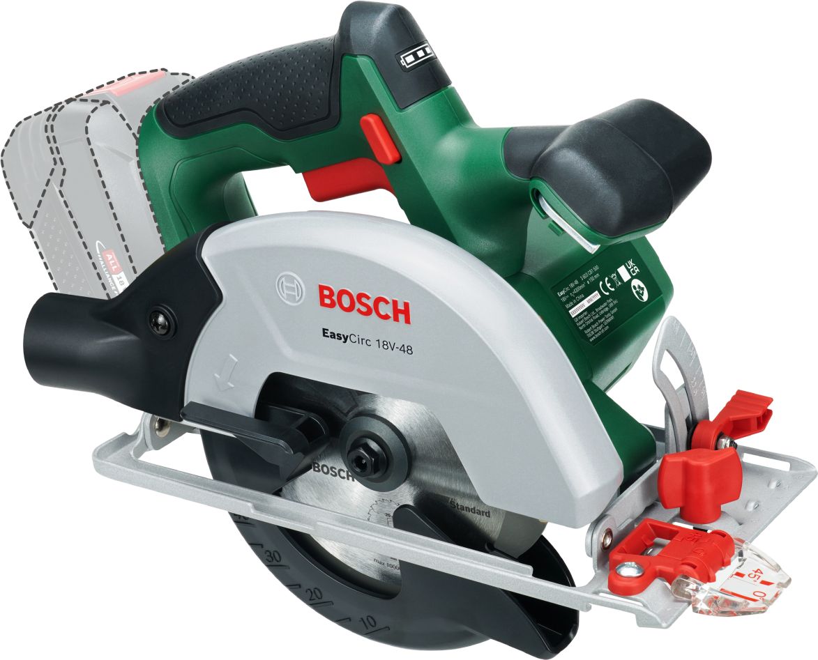 Bosch Green 06033B1500 EasyCirc 18V Akku-Kreissäge (ohne Akku und Ladegerät) im Lieferumfang enthalten