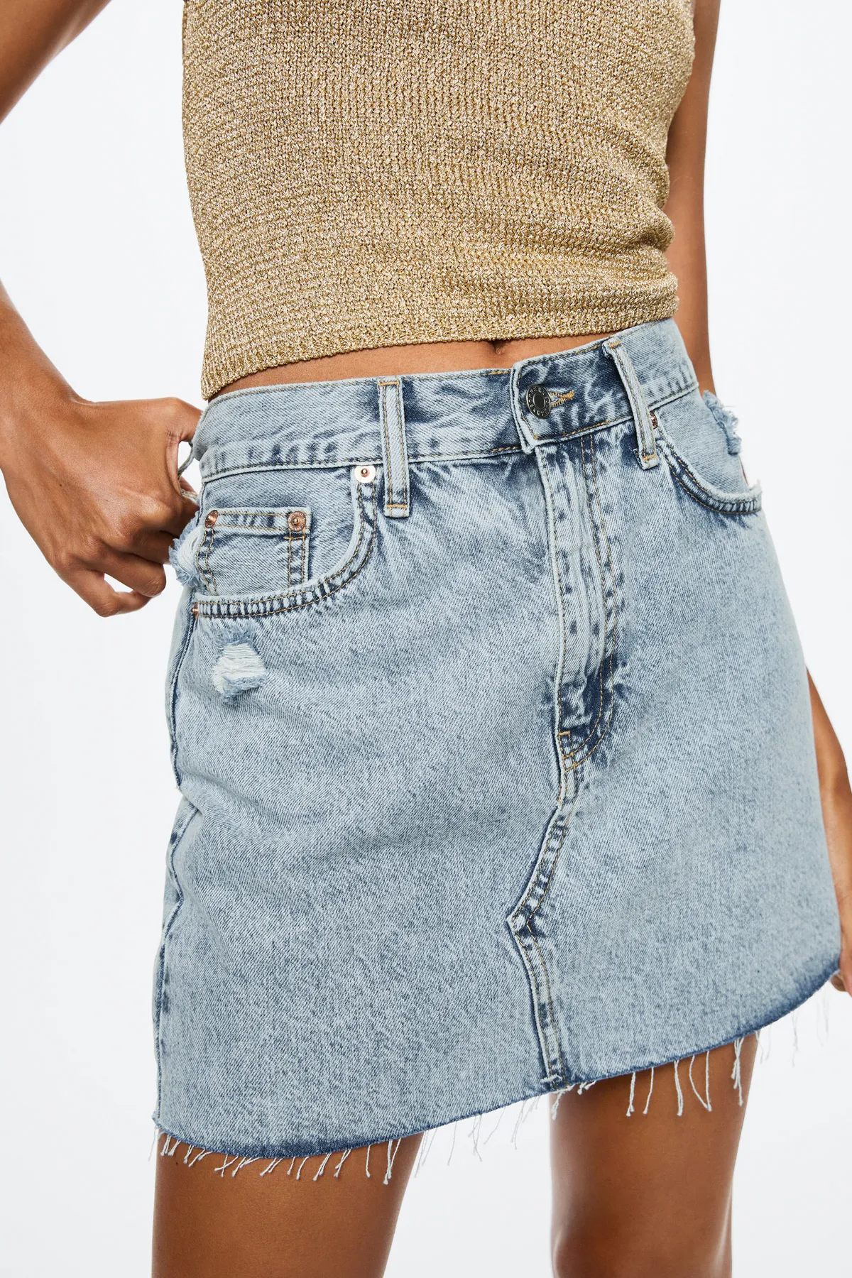 MANGO  27049054 Röcke und Shorts Hellblau