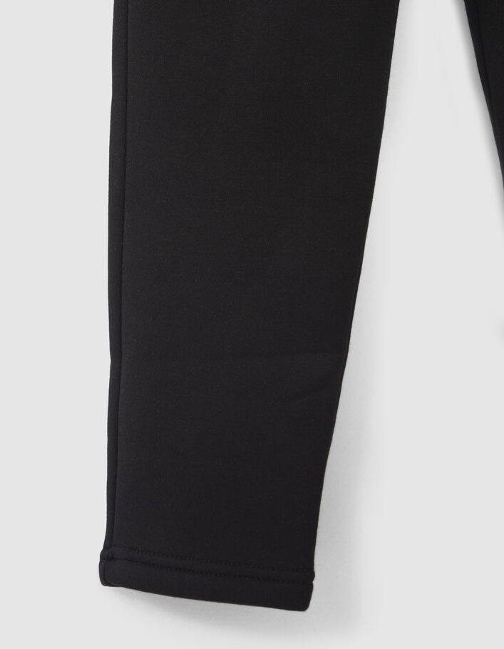 Jogging noir molleton print dos garçon
