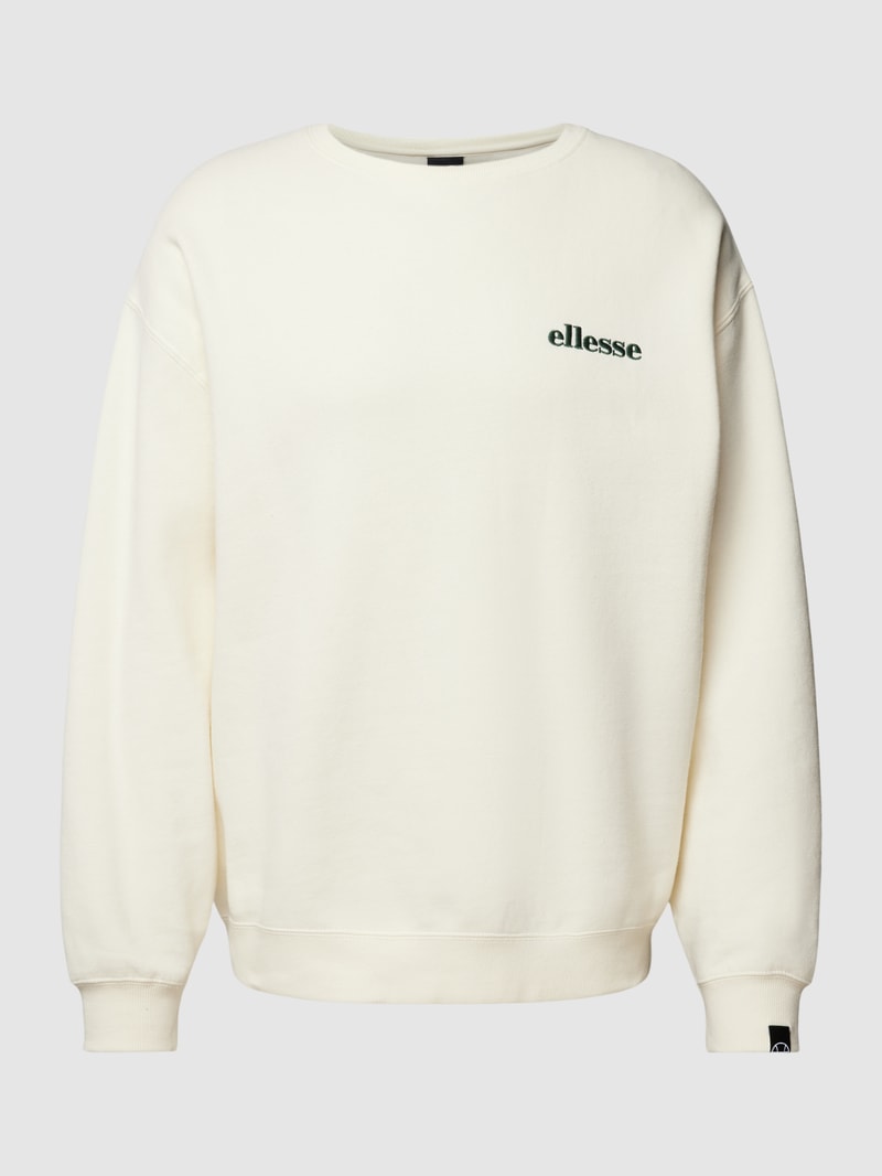 Sweatshirt mit Label-Stitching Modell 'AURELIO' in offwhite
