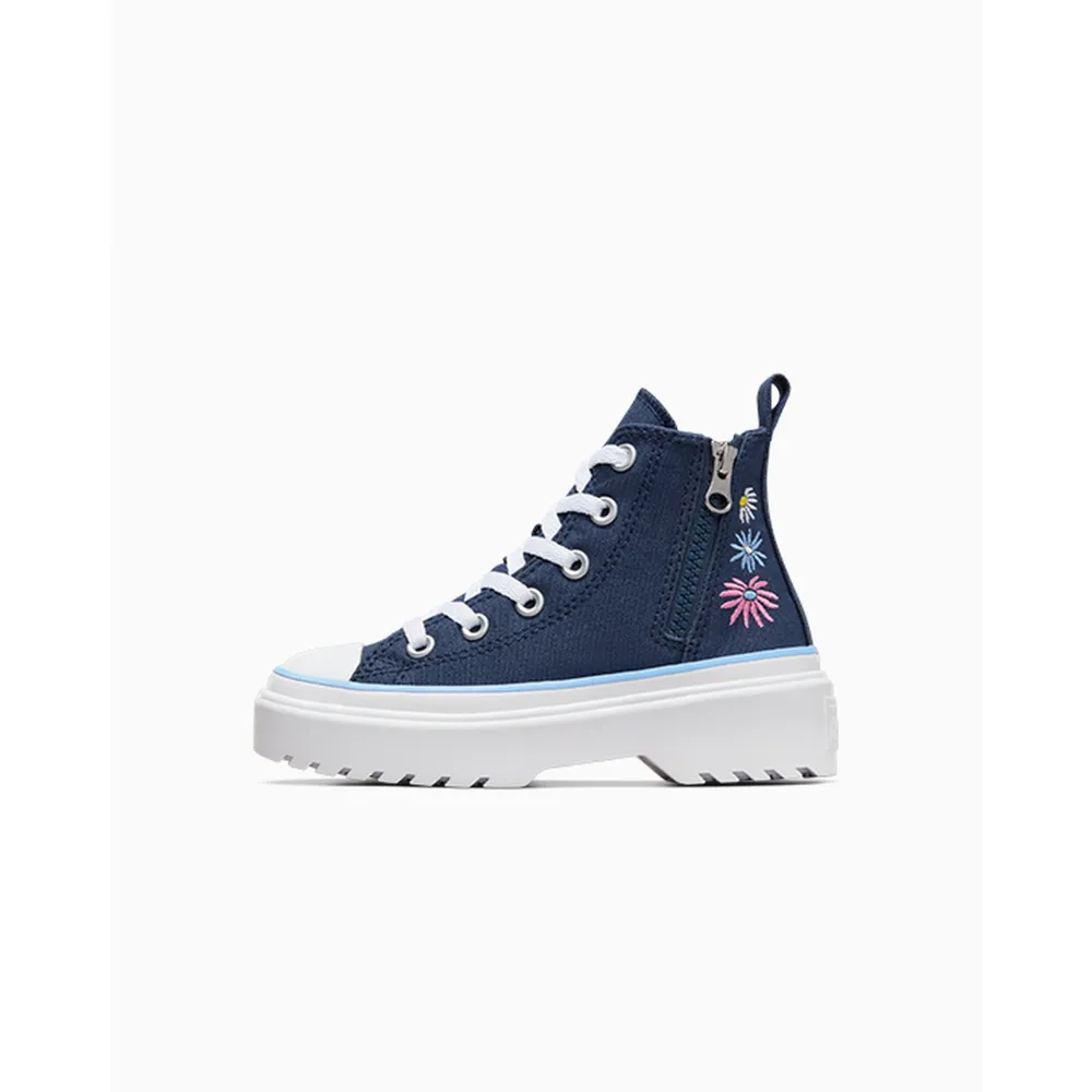 Converse Chuck Taylor All Star Lugged Lift Platform Easy On Floral Embroidery A06343C / blau