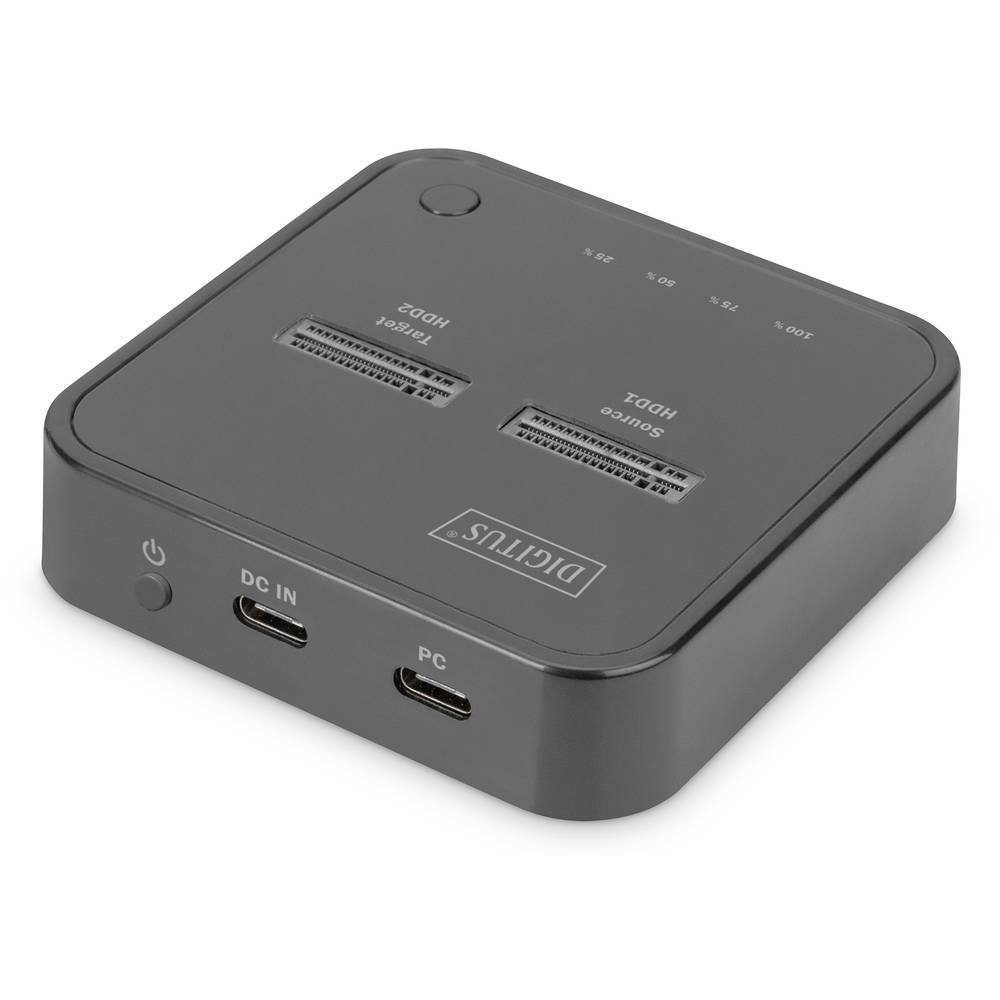 Digitus Festplatten-Dockingstation Dual M.2 NVMe SSD Docking Station mit, mit Clone-Funktion