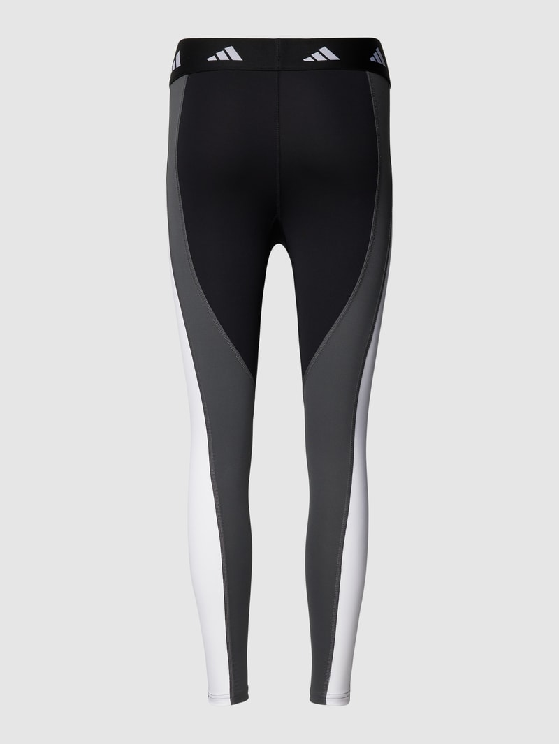 Leggings mit elastischem Logo-Bund in schwarz