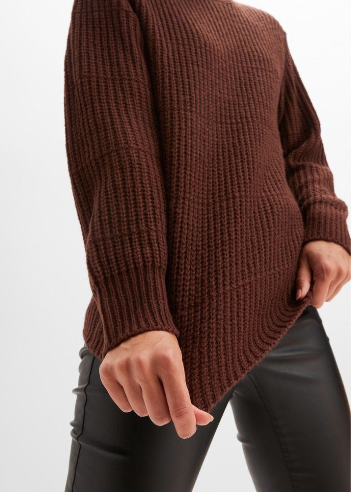 Strickpullover mit Rollkragen