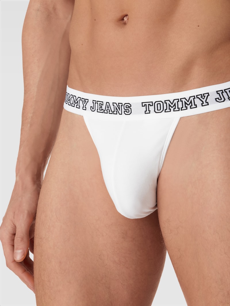 Jockstrap mit elastischem Logo-Bund im 3er-Pack in schwarz