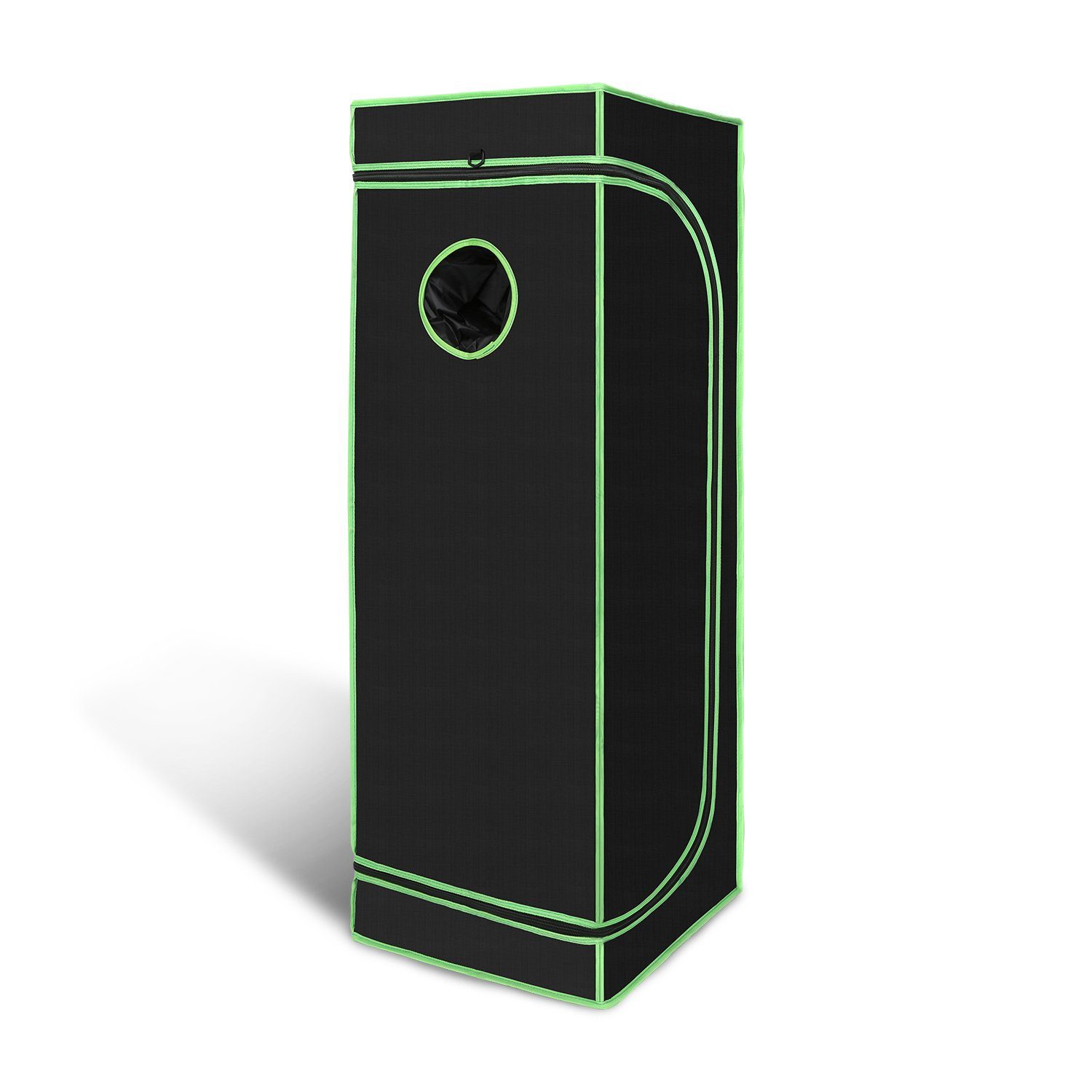 Clanmacy Anlehngewächshaus BxTxH: 100 x 100 x 200cm, Growbox Anbau Zelt Growzelt Gewächszelt Zuchtschrank Reflective luftig Wasserdicht für Homegrowing Indoor Pflanzenzucht Grow Tent (100 x 100 x 200) cm