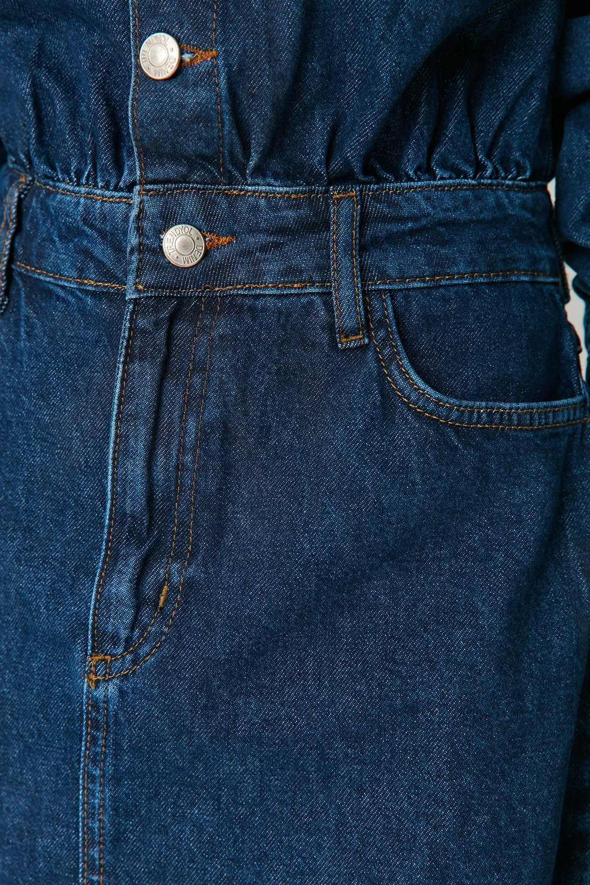 Trendyol Collection  Blaues Mini-Jeanskleid TWOAW23EL00643