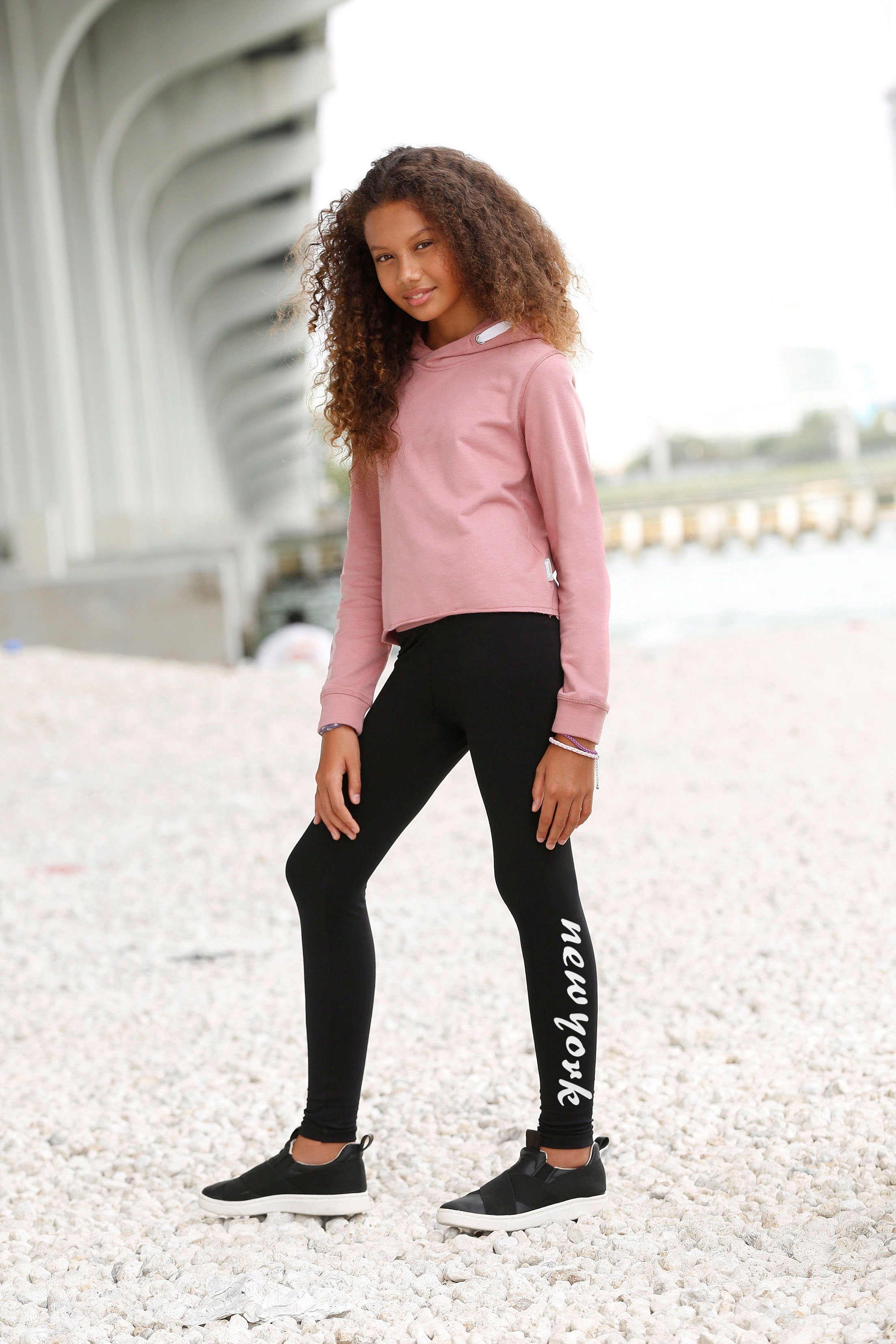 KIDSWORLD Leggings New York mit Beindruck
