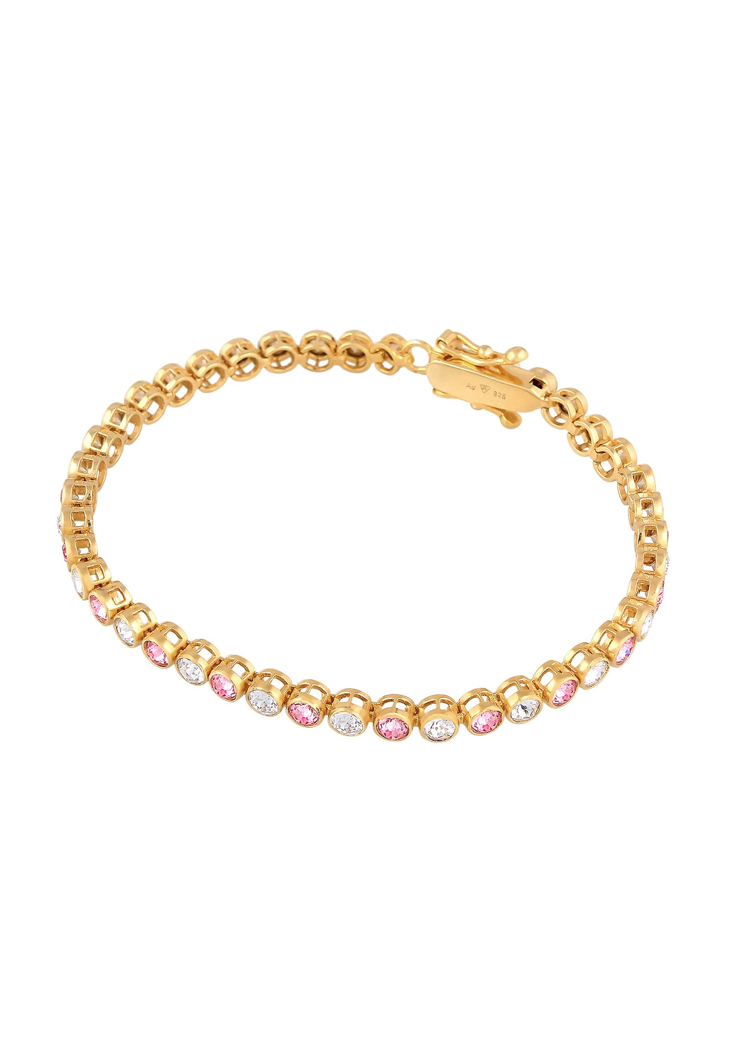 Scarpe da tennis Elli PREMIUM da donna, scintillanti e di tendenza, con cristalli rosa in argento sterling 925.