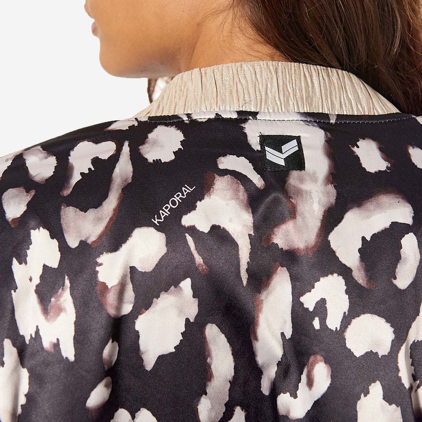 DEAL   Veste réversible fleurie et effet léopard Femme