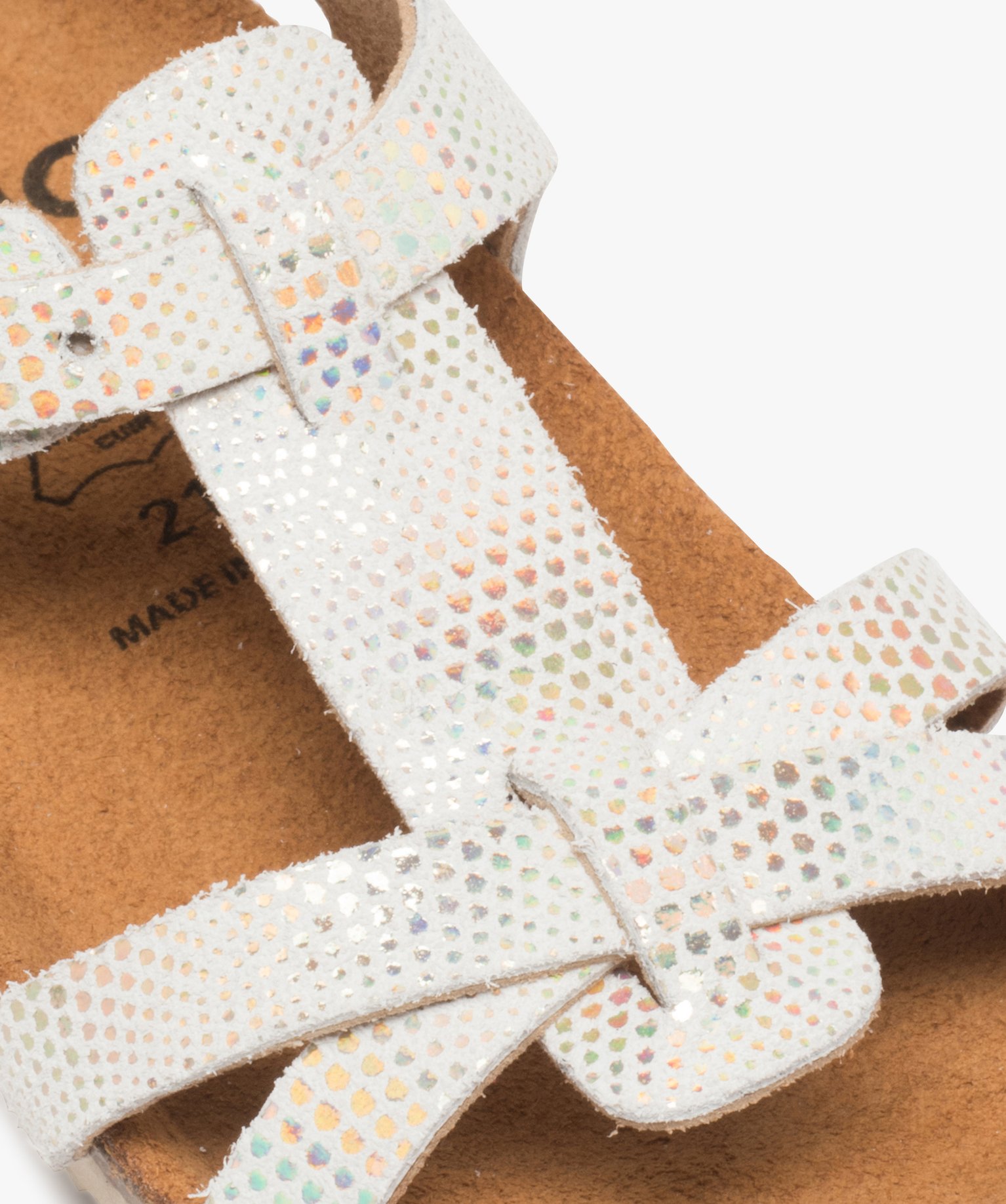 Sandales bébé fille avec motifs pailletés et semelle anat... beige | GEMO
