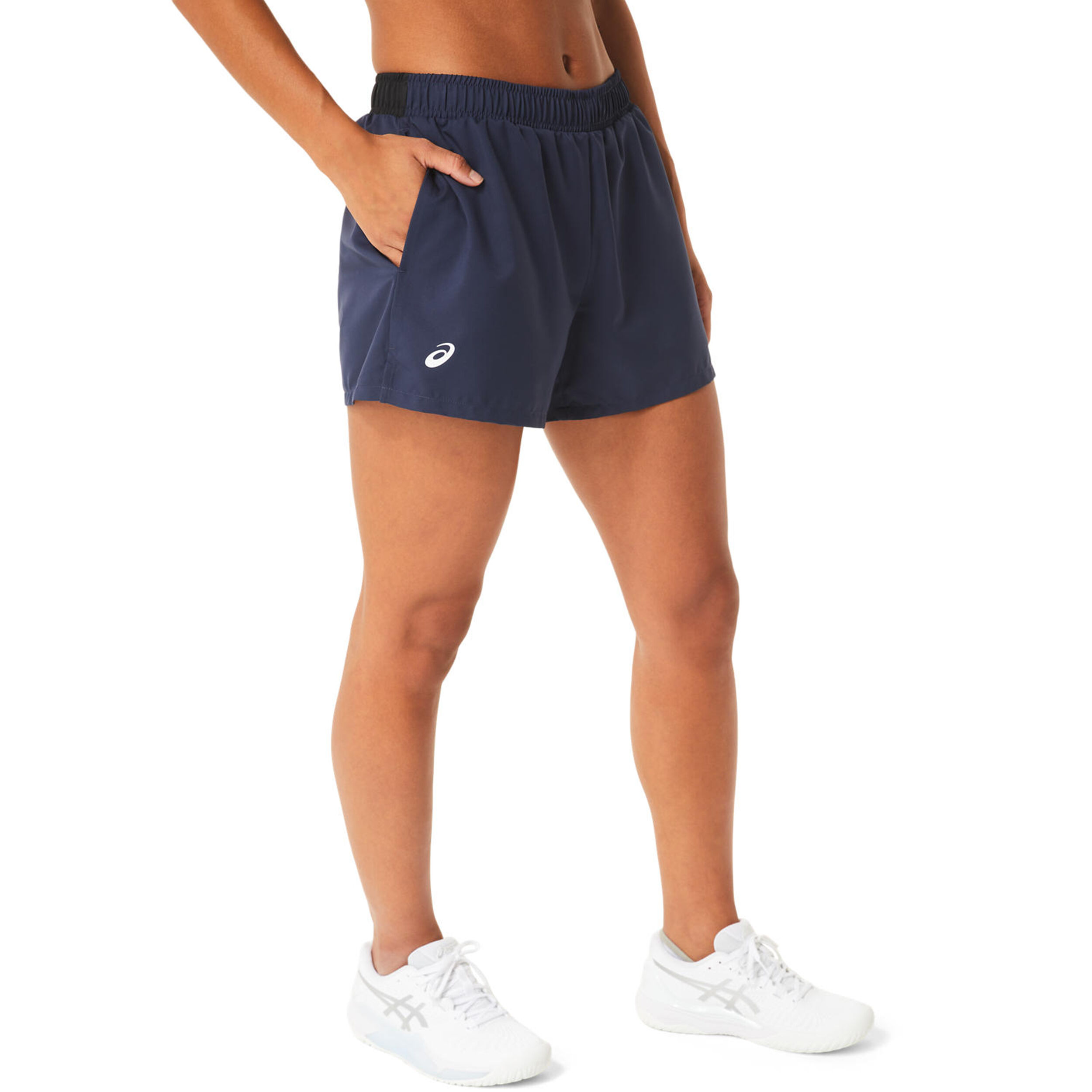 Court Shorts Damen - Dunkelblau, Weiß