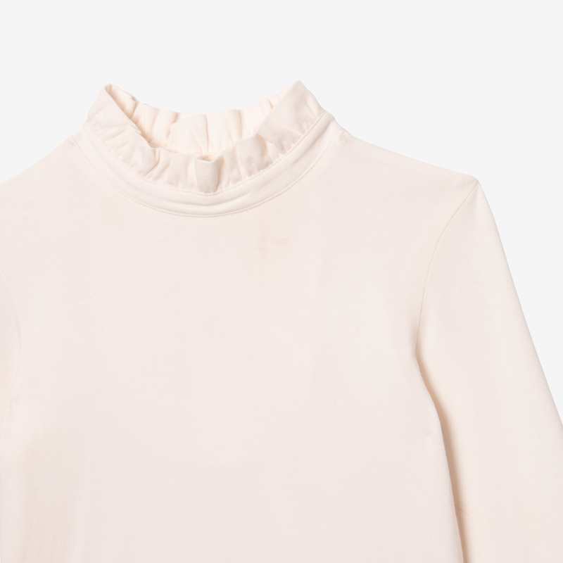 T-shirt fille collerette écru beige Catimini