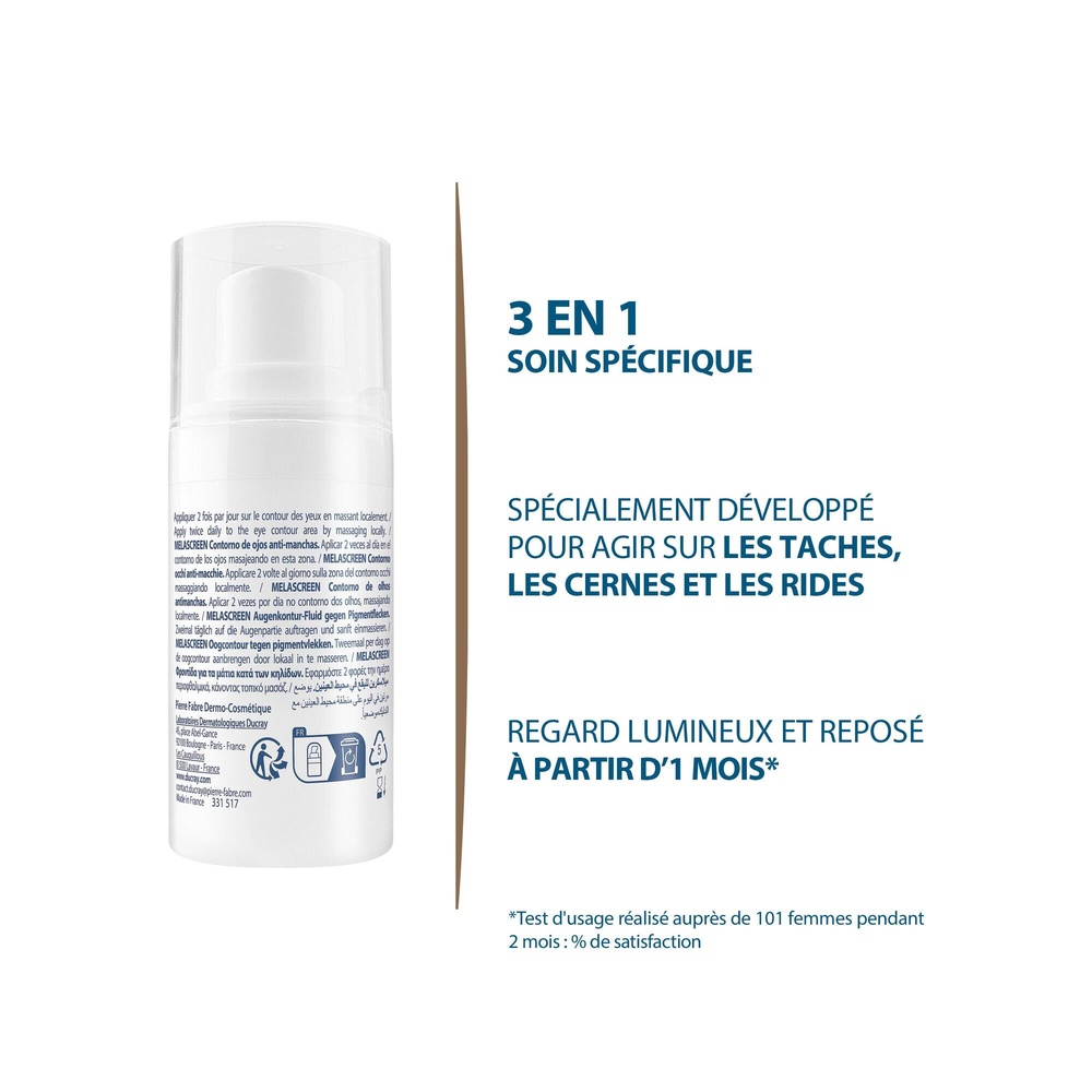 Ducray Melascreen Contour des yeux Anti-tâchesbrunes 15ml Contour des yeux
