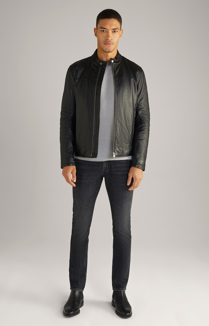 Lederjacke Cleary in Schwarz