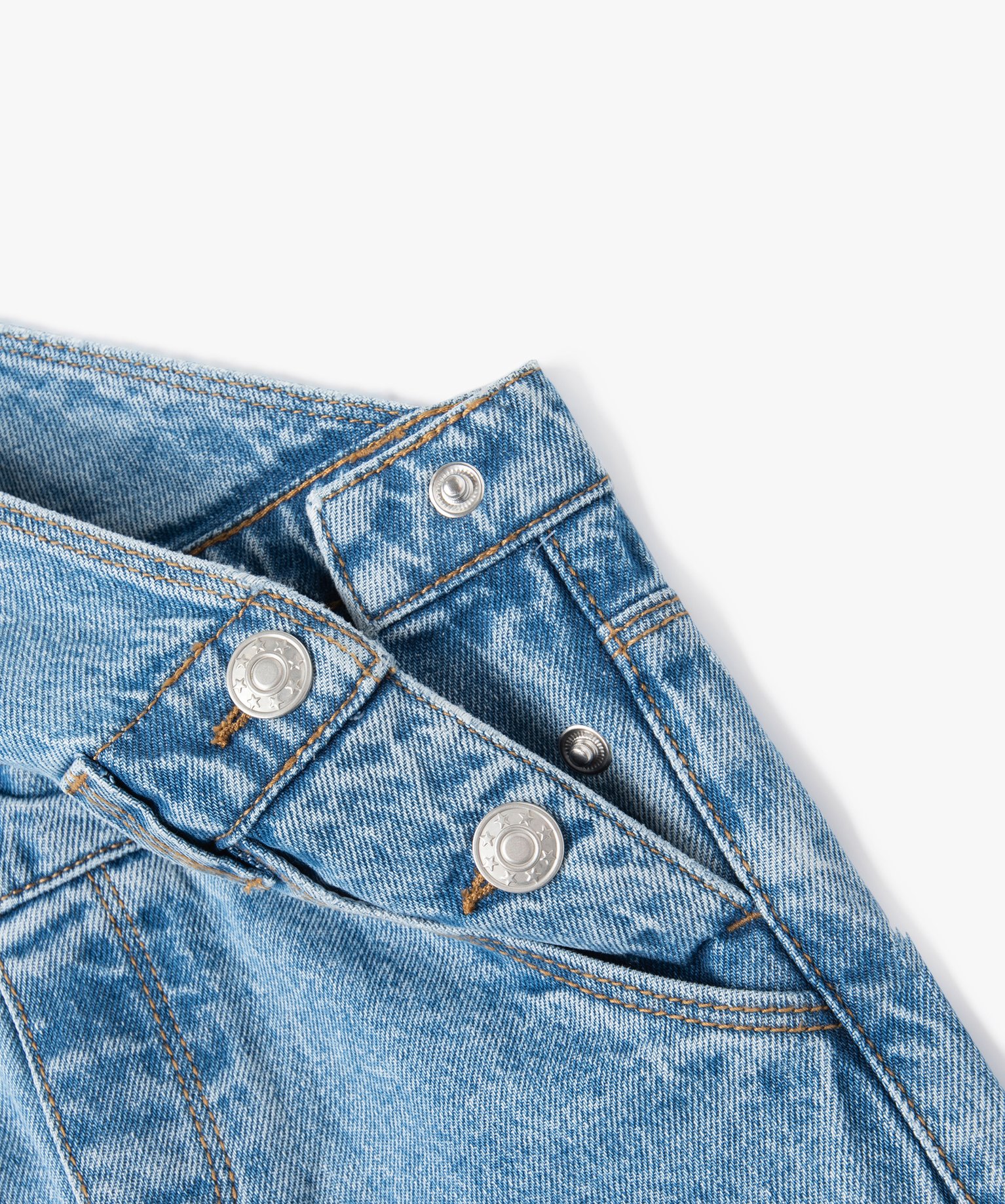 Salopette en jean coupe large fille stone | GEMO