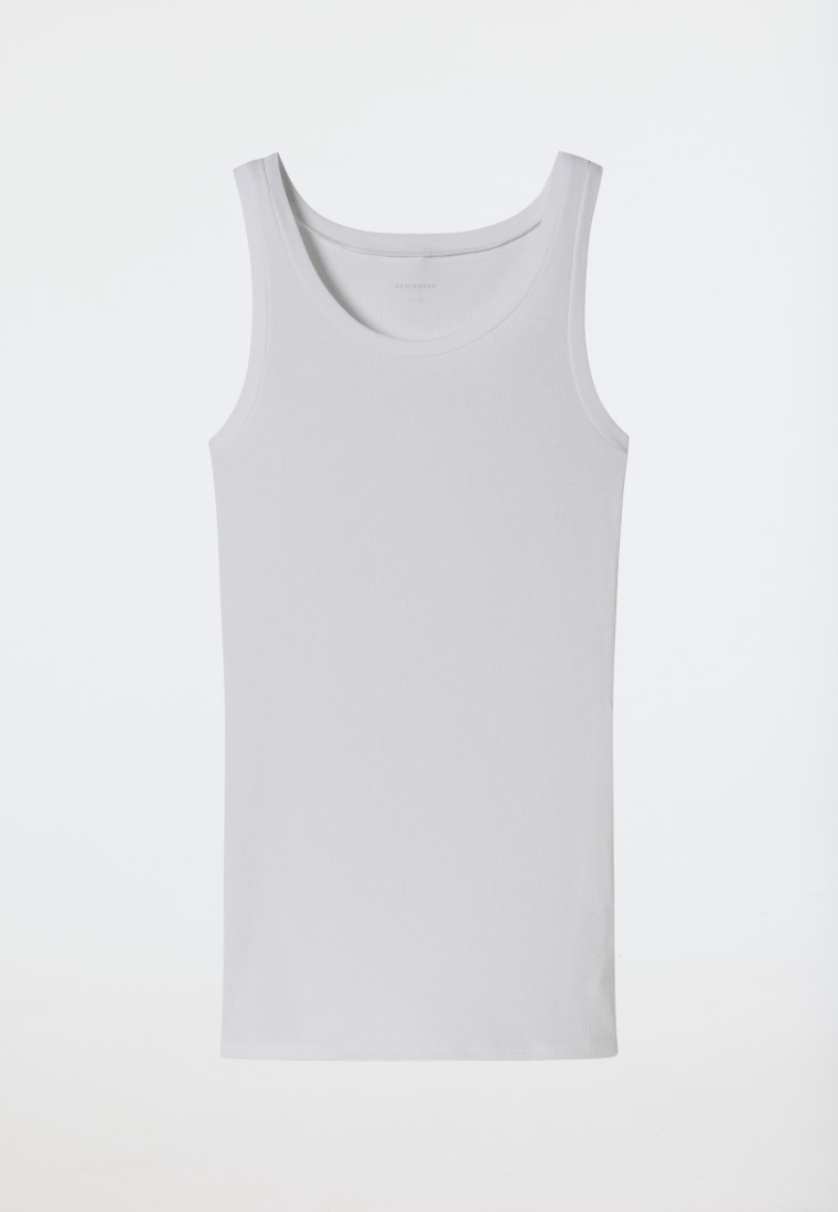 Tanktop Doppelripp Organic Cotton weiß - Pure Rib