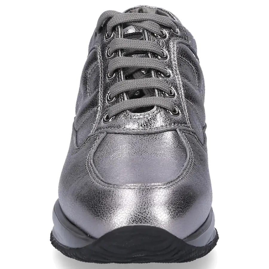 Hogan - Sneaker low Kalbsleder Logo silber - grau