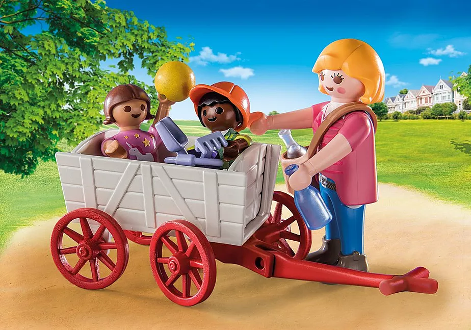 Starter Pack Erzieherin mit Bollerwagen