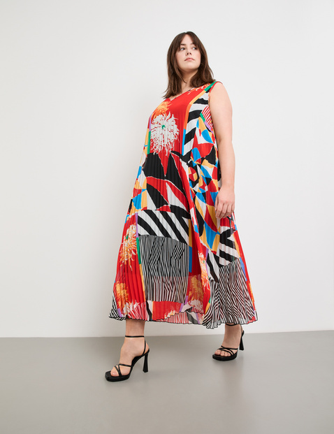 Ärmelloses Plisseekleid