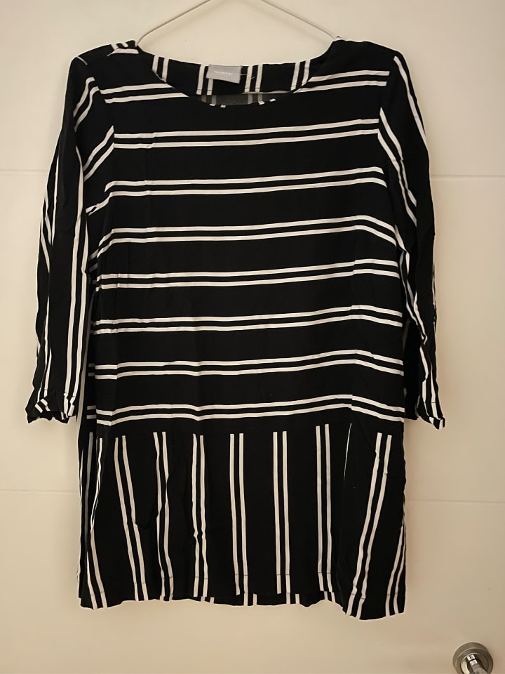 mama licious Umstandsbluse in Schwarz/ Weiß günstig kaufen L