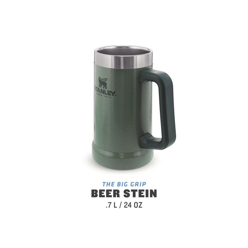 Stanley Adventure Big Grip Beer Stein 24oz\/700ml Hammertone Green