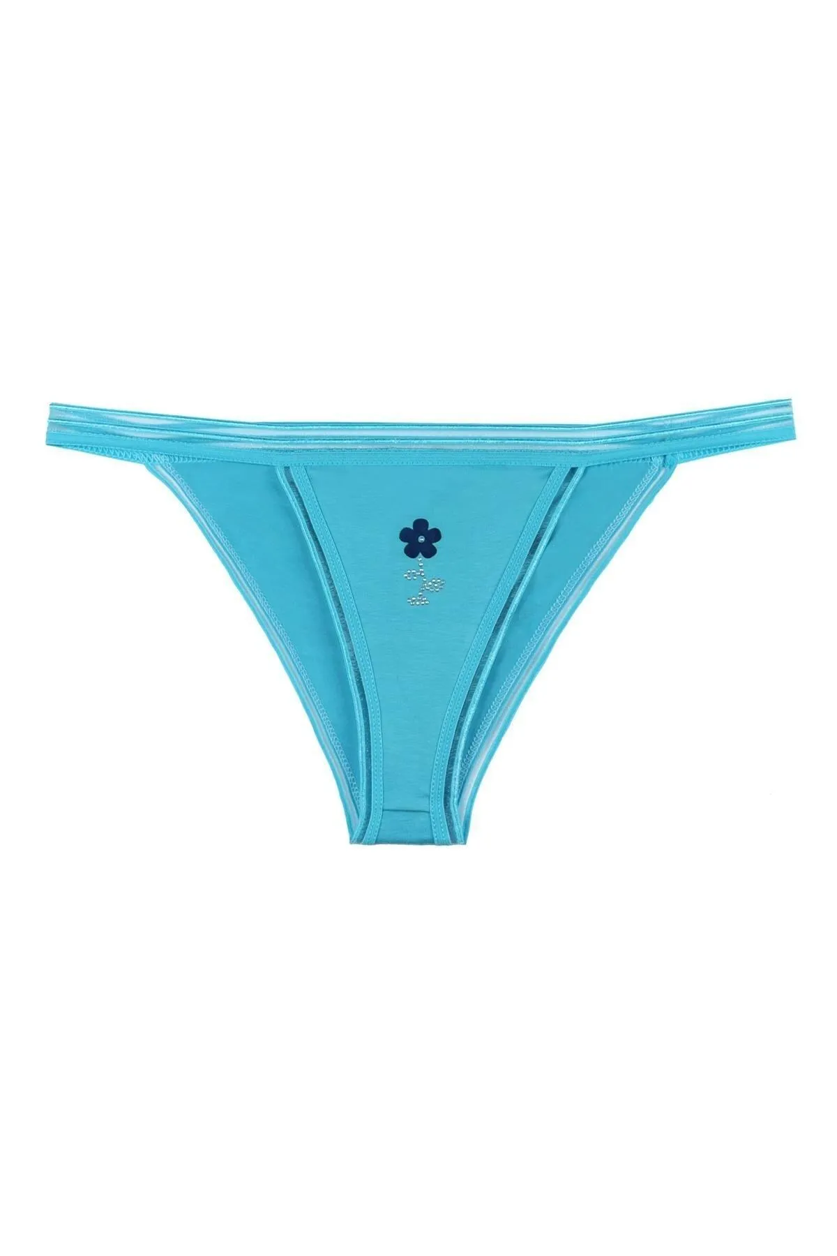 Sensu  5-teiliges Slip-Slip-Set für Damen aus Baumwolle mit Stone-Print – Kts3040