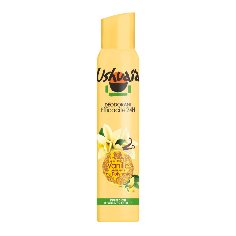 ushuaïa Déodorant Classique Déodorant Spray Vanille de Polynésie 24h