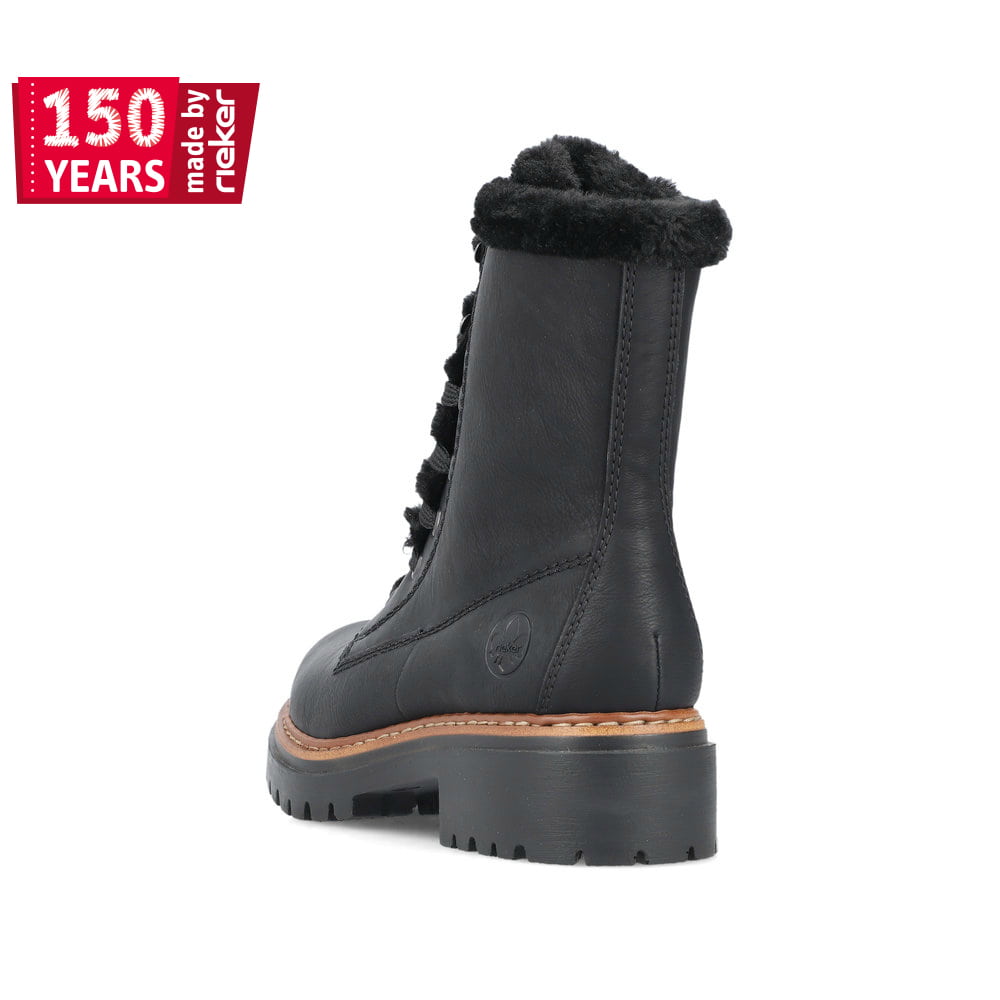 Rieker Damen Biker Boots stahlschwarz