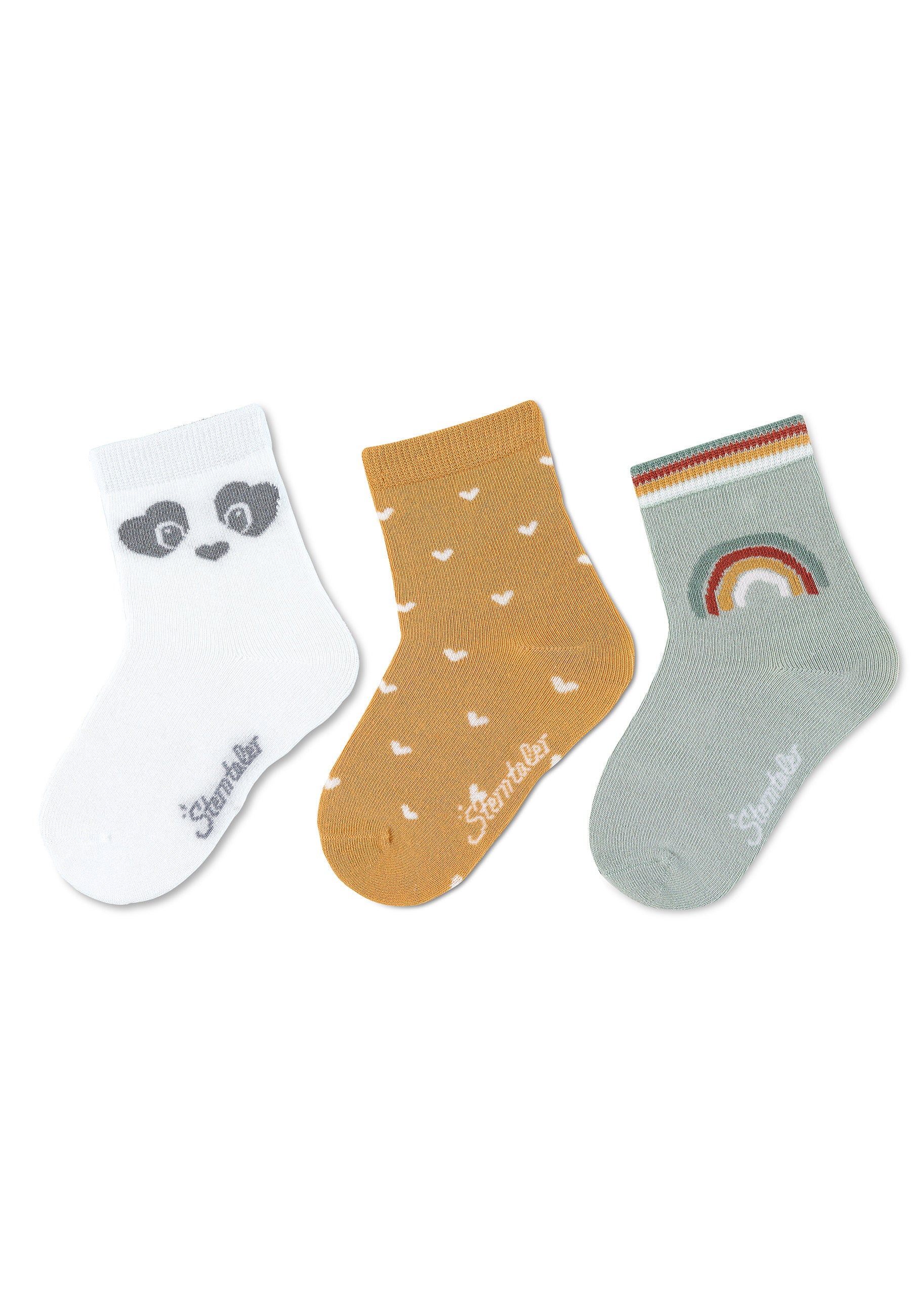 Kindersocken 3er-Pack Bambus in Weiß oder Zartrosa