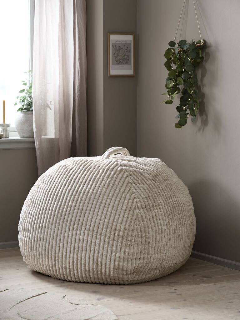 FOULUM Krzesło Beanbag FOULUM 109x64x109 beżowy sztruks
