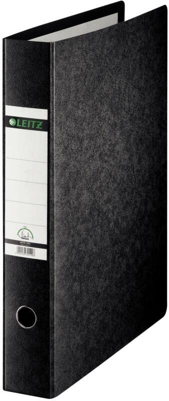 Leitz 180° Ordner DIN A3 80 mm Schwarz 2 Ringe 1072 Hartpappe Wolkenmarmor Hochformat