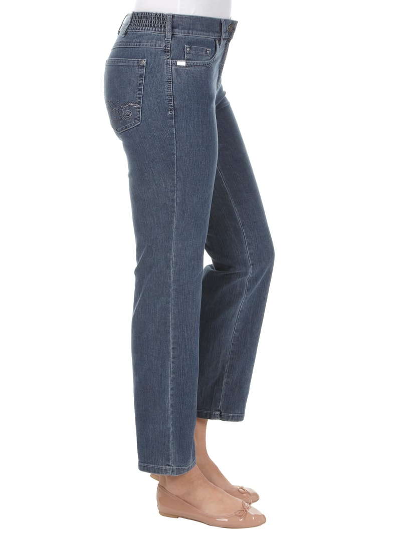 Comfort Fit Jeans mit Stretch-Anteil Modell 'Greta' in blau