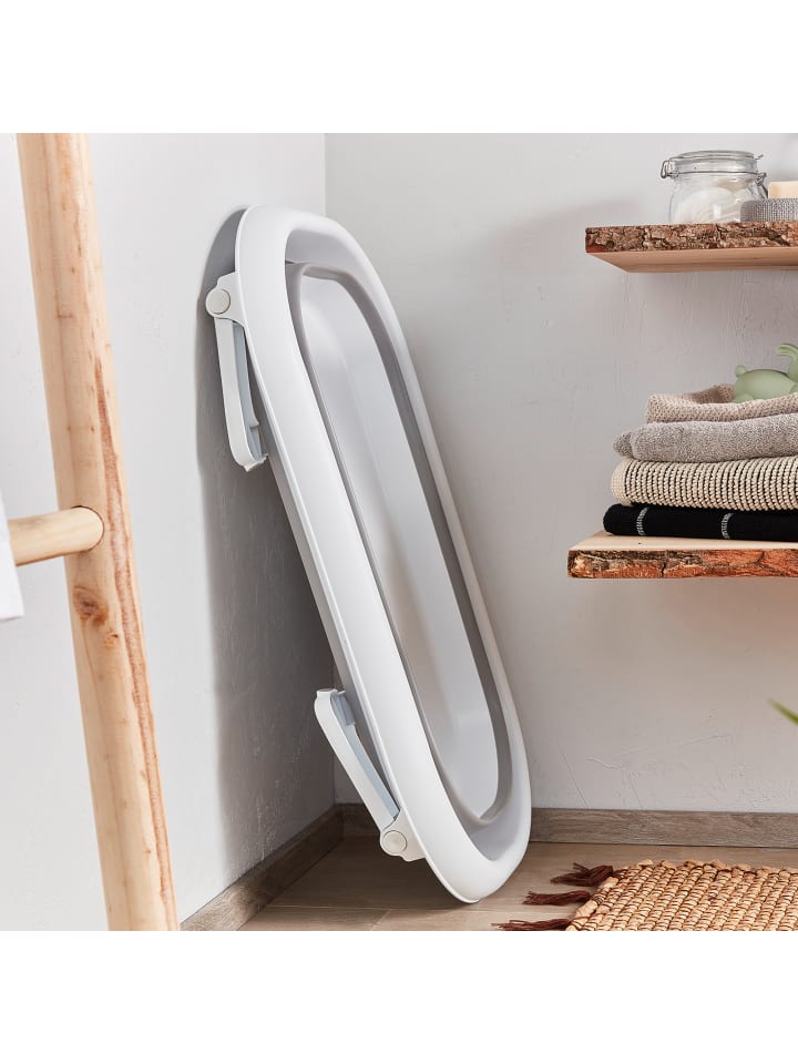 Rotho Babydesign Platzsparende Babywanne mit hitzeempfindlichem Stöpsel in stone grey günstig kaufen onesize