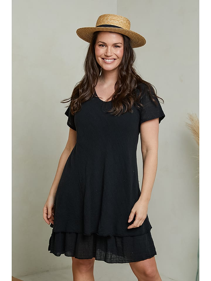 Curvy Lady Kleid in Schwarz günstig kaufen