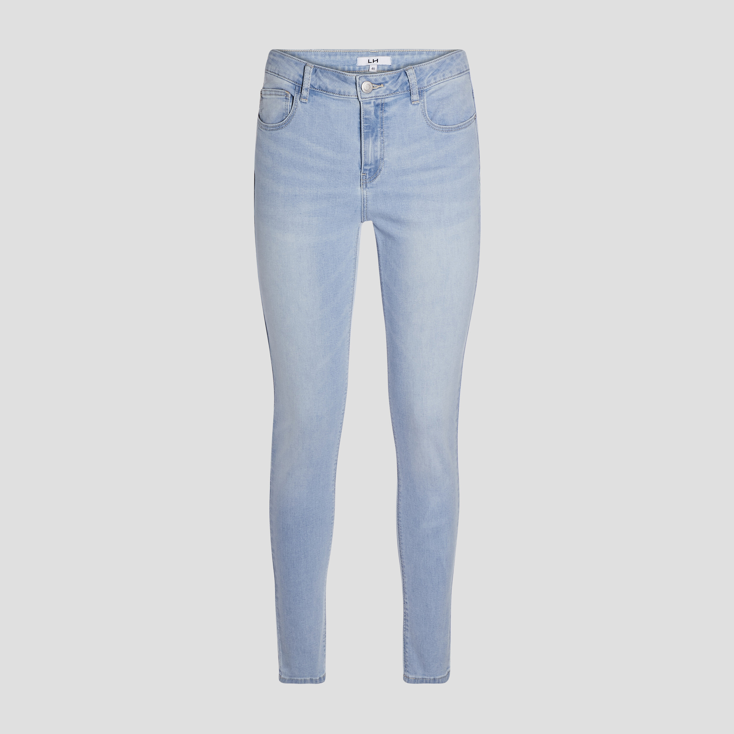 Jeans skinny taille basse denim bleach femme | La Halle